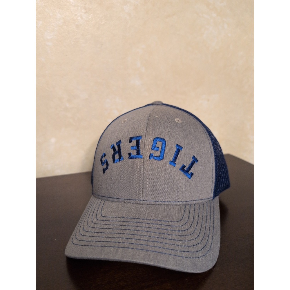 Blue And Gray Richardson 112 "Tigers" Rally Cap Upside Down Trucker Cap Mens